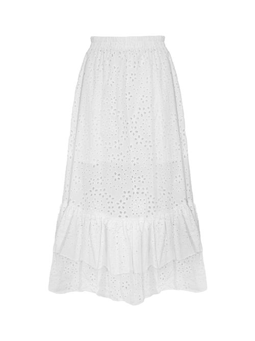 Gonna lunga in pizzo sangallo di cotone Cocco NO SECRETS | 261NS243COCCO